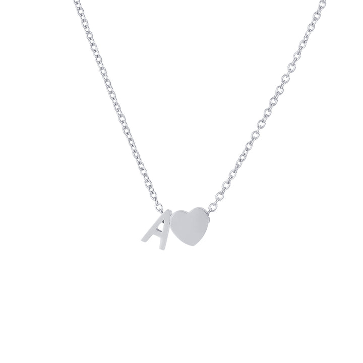 Ketting met beginletters en hart